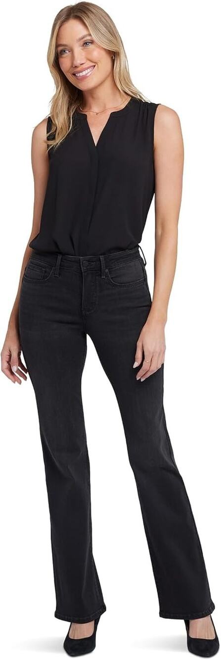 NWT NYDJ Ava Flare Jeans Womens 8 Cordoba Cliff High Rise Stretch Denim Zip Fly